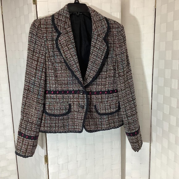mac & jac multi color blazer size 8 - Picture 1 of 6